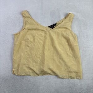 Signature Robbie Bee Yellow Silk Tank Top Camisole Shirt Women's 18W